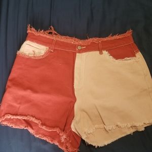 NWOT Shein 2x patch shorts